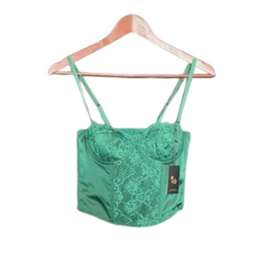Sincerely Jules Corset Top NWT Green Size S